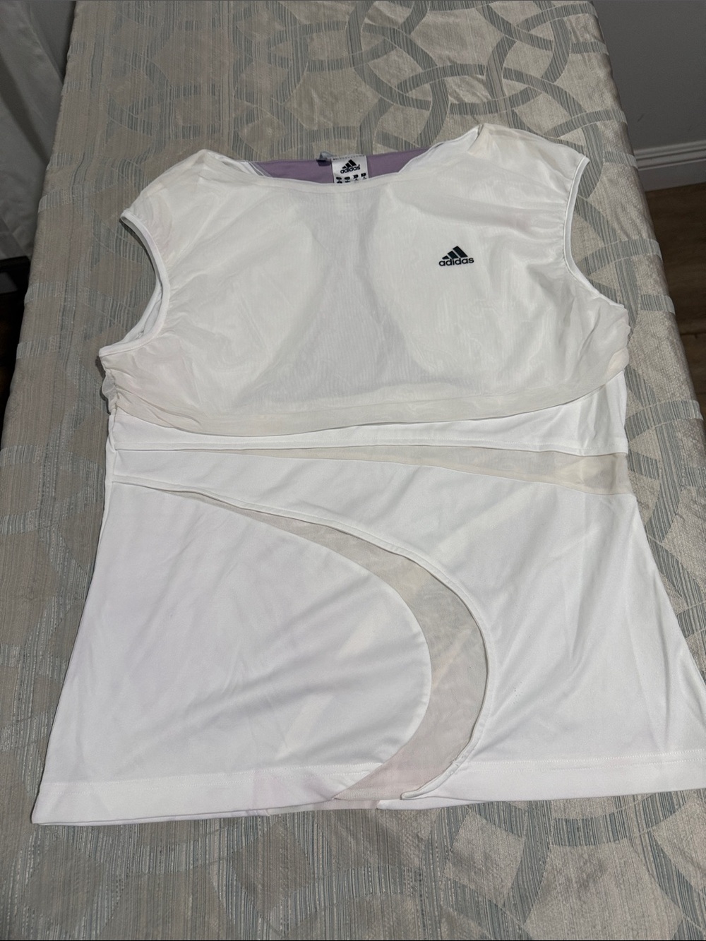 Adidas mesh cutout top